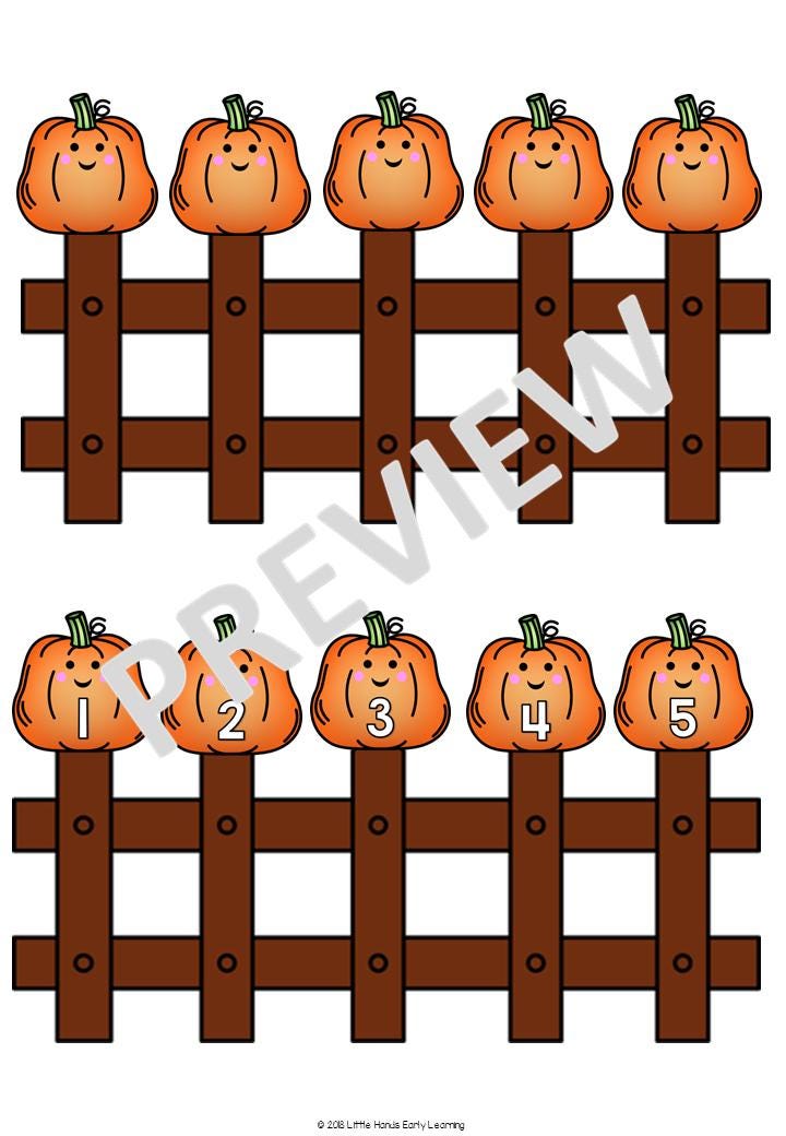 Five Little Pumpkins Song: Number Rhyme & Stick Puppets (Digital Download-PDF)