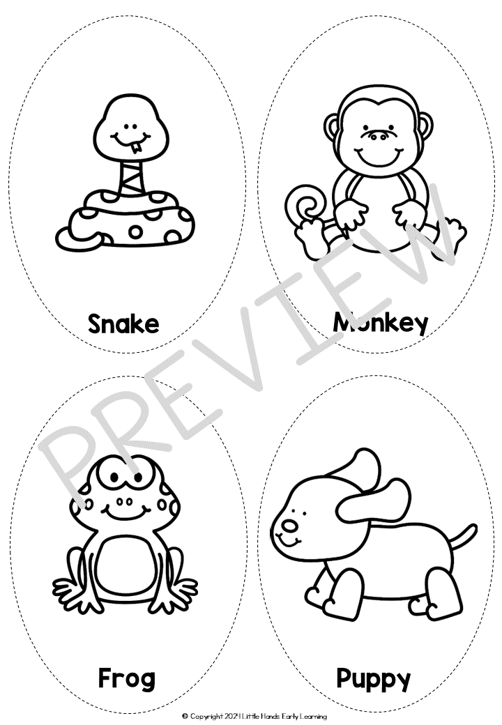 'Dear Zoo' Story Stick Puppets (Digital Download-PDF)