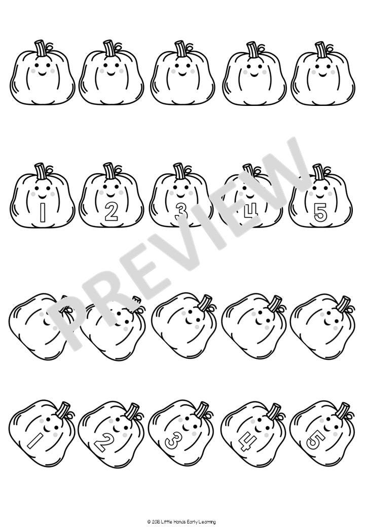 Five Little Pumpkins Song: Number Rhyme & Stick Puppets (Digital Download-PDF)