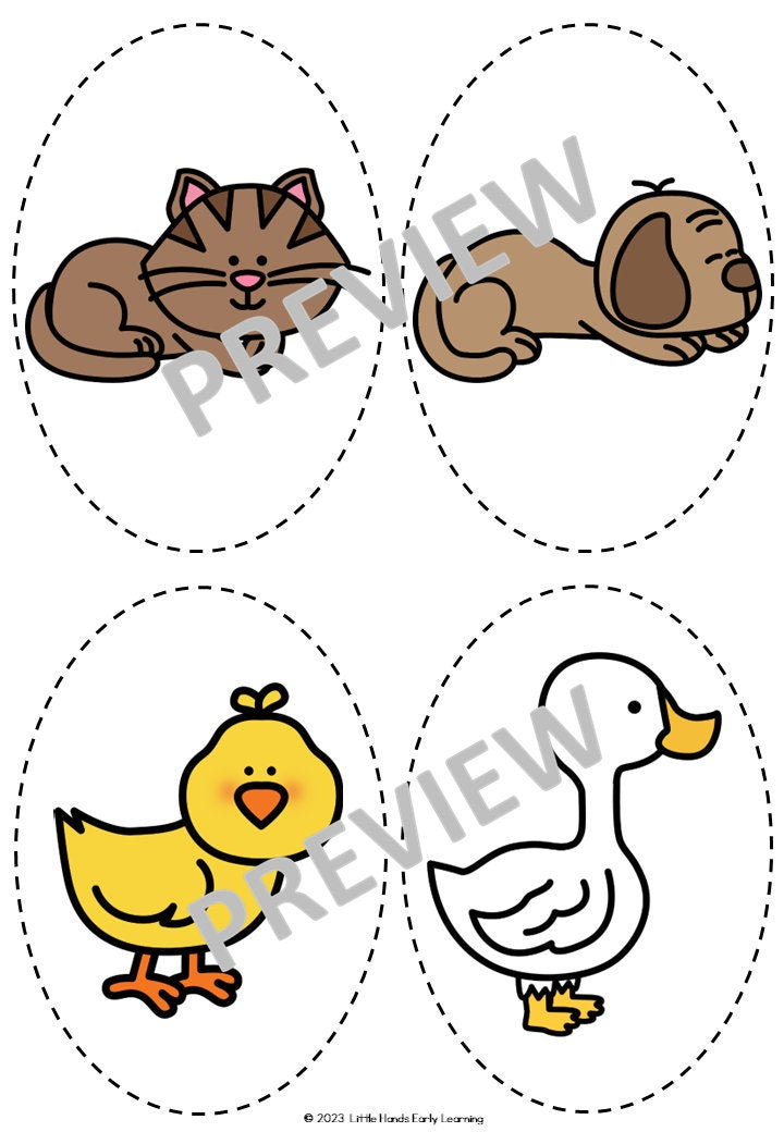 Little Red Hen Stick Puppets (Digital Download-PDF)