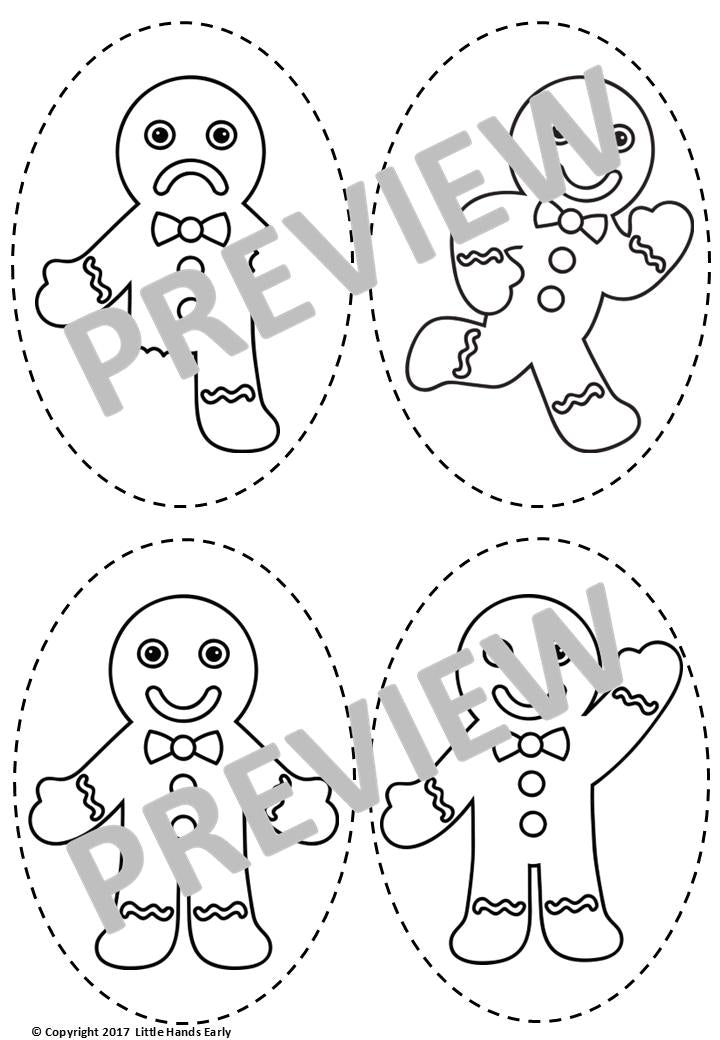 The Gingerbread Man Stick Puppets (Digital Download-PDF)