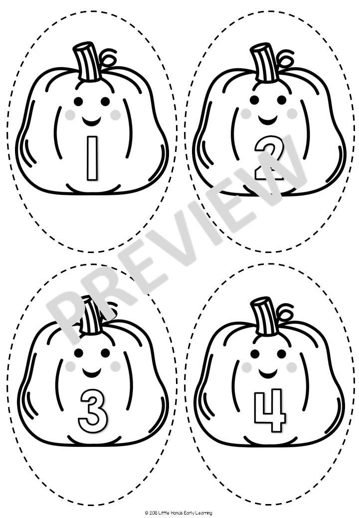 Five Little Pumpkins Song: Number Rhyme & Stick Puppets (Digital Download-PDF)