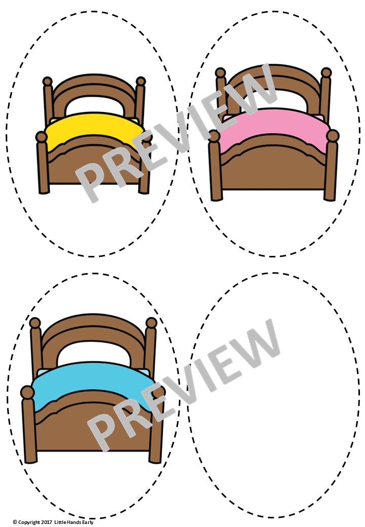 Goldilocks and the Three Bears Stick Puppets (Digital Download-PDF)