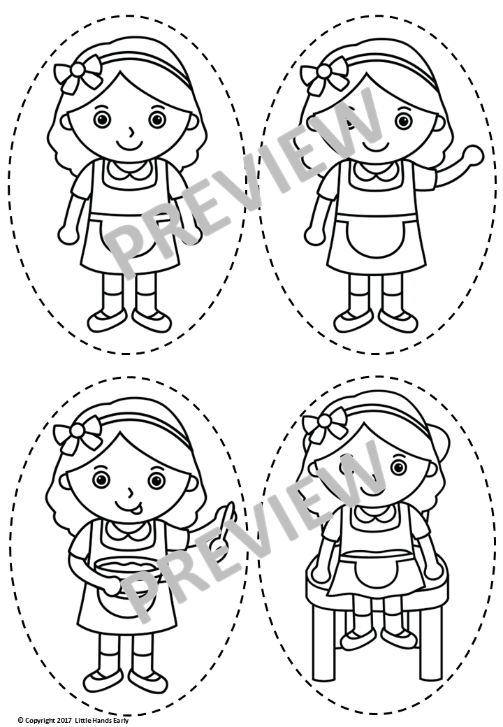 Goldilocks and the Three Bears Stick Puppets (Digital Download-PDF)