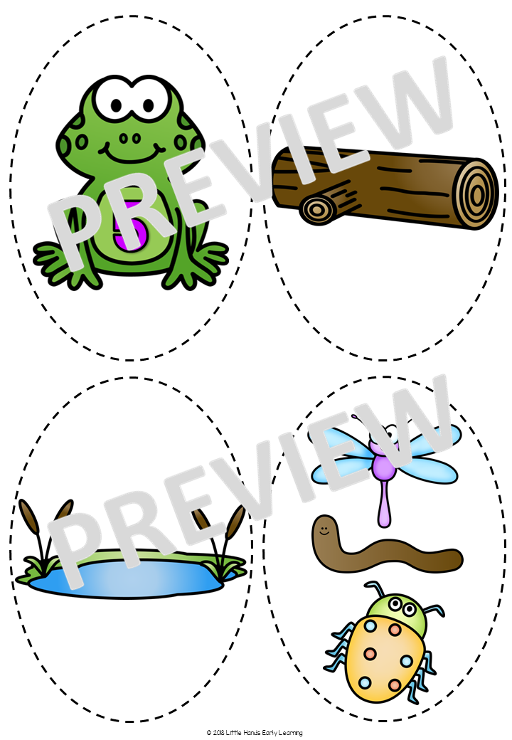 Five Green Speckled Frogs Song: Number Rhyme & Stick Puppets (Digital Download-PDF)
