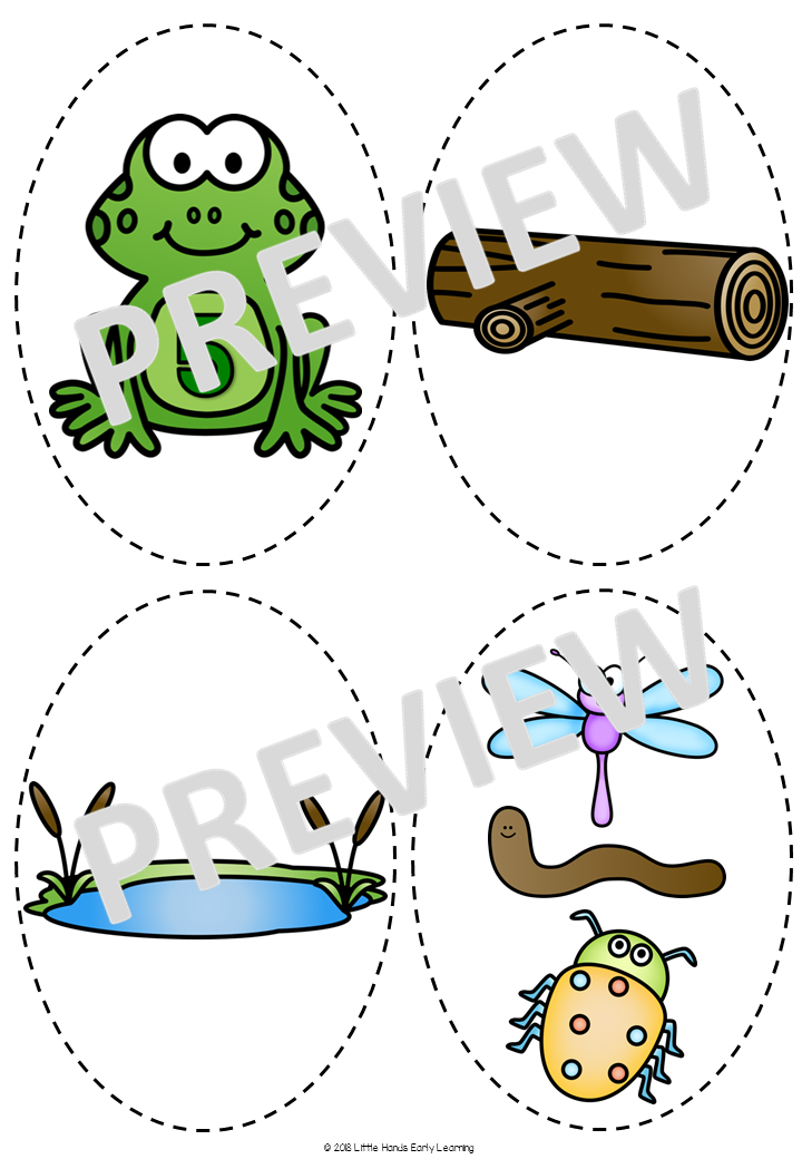 Five Green Speckled Frogs Song: Number Rhyme & Stick Puppets (Digital Download-PDF)
