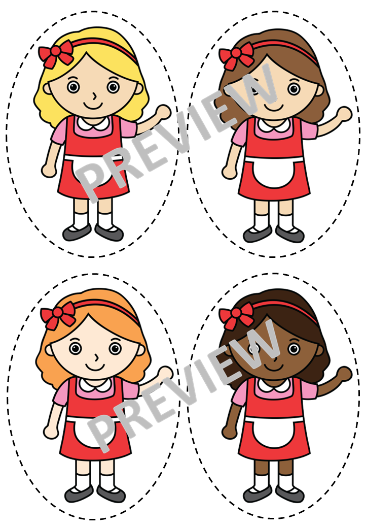 Goldilocks and the Three Bears Stick Puppets (Digital Download-PDF)