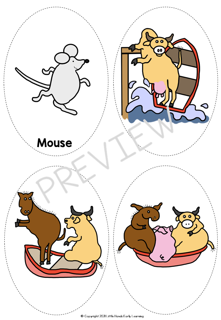 Who Sank the Boat? Story Book Stick Puppets (Digital Download-PDF)