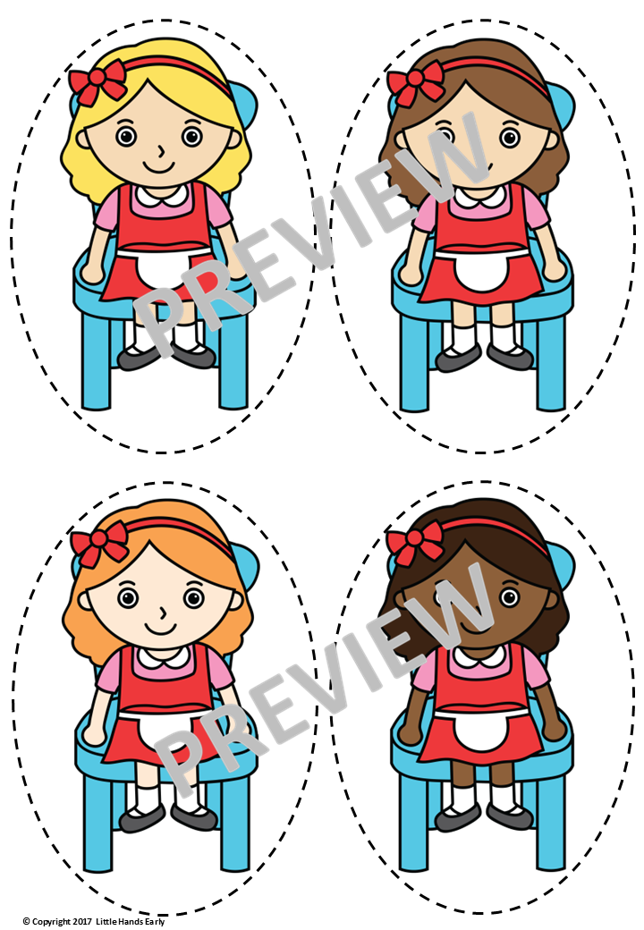 Goldilocks and the Three Bears Stick Puppets (Digital Download-PDF)