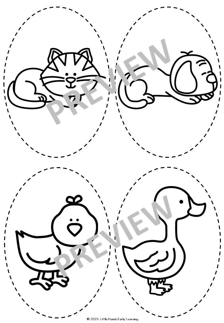 Little Red Hen Stick Puppets (Digital Download-PDF)