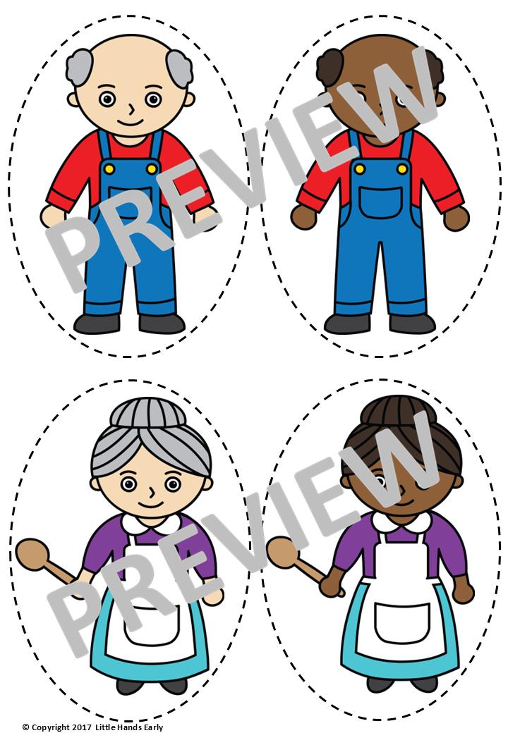 The Gingerbread Man Stick Puppets (Digital Download-PDF)